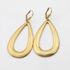 5 Matte Gold Drop Charms, Pear Pendants Ethnic Style