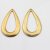 5 Matte Gold Drop Charms, Pear Pendants Ethnic Style