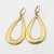 Matte Gold Drop Earrings with hole