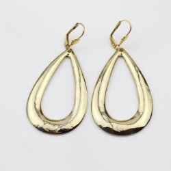 Gold Drop Earrings with hole