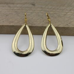 Gold Drop Earrings with hole