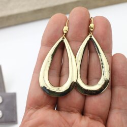Gold Drop Earrings with hole