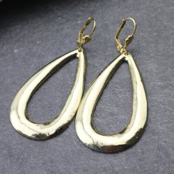 Gold Drop Earrings with hole