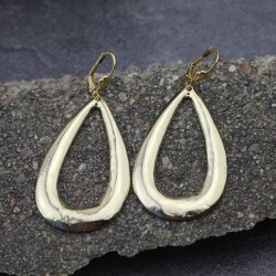 Gold Drop Earrings with hole