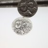 5 Antique Silver Mary and Jesus Coin Charms