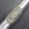 Antique Brass Mandala Ring Large Oval Ring