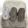 Altmessing Mandala Ring Großer ovaler Ring