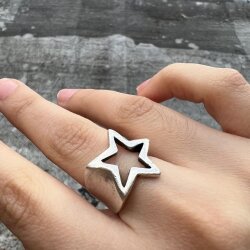 Fallender Stern Ring Silber Ring
