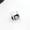 Abstrakter Brutalistischer Statement Ring Silber Ring