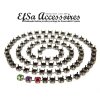 1 m Altsilber Kesselkette für 8 mm Swarovski und Preciosa Kristalle, Kette Fassungen für Kristalle