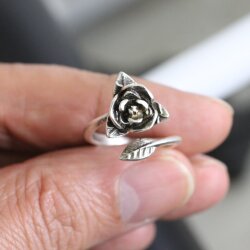 Silver Rose Ring