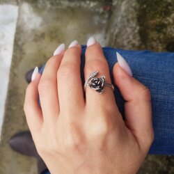 Silver Rose Ring