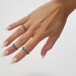 Ring Blumen, Verstellbarer Ring, Midi Rings, Stacking Rings, Zehenringe