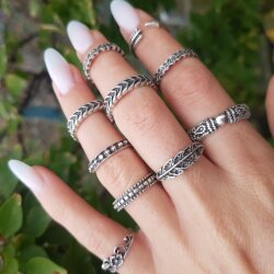 Ring Blumen, Verstellbarer Ring, Midi Rings, Stacking Rings, Zehenringe