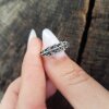 Blattring Verstellbarer Ring, Midi Rings, Stacking Rings, Zehenringe