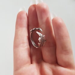 Blätter Ring, Minimalistischer Verstellbarer Ring, Midi Rings, Zehenringe