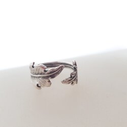 Blätter Ring, Minimalistischer Verstellbarer Ring, Midi Rings, Zehenringe