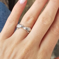 Double Fish Ring, Toe Ring, Midi Ring, Silver Ring,...