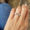 Doppelter Fisch Ring, Minimalistischer Verstellbarer Ring, Midi Rings, Zehenringe