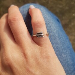 Pfeil Ring - größenverstellbar, Stapelring, Minimalistischer Ring, Midi Rings, Zehenringe