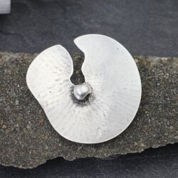 Anhänger Lotusblatt, Silber Anhänger, Zamak Schmuck