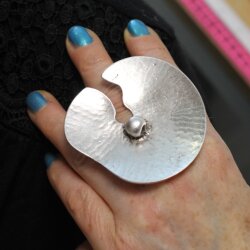 Large Lotus Leaf Ring