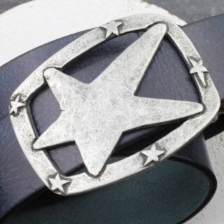 Dark Silver Star Belt buckle