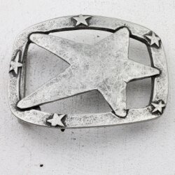 Dark Silver Star Belt buckle