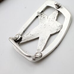 Dark Silver Star Belt buckle