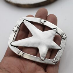 Dark Silver Star Belt buckle