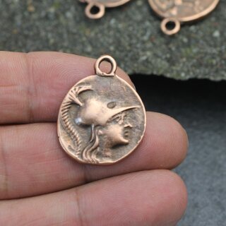 5 Greek Coin Pendant Ancient Greek Coin 30 mm Antique Copper