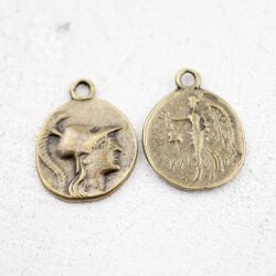 5 Greek Coin Pendant Ancient Greek Coin 30 mm Antique Brass