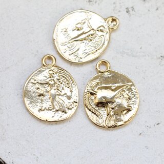 5 Antike Griechischen Mnzen Griechische Mnzanhnger 30 mm Gold