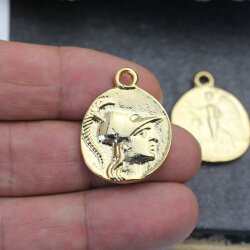 5 Antike Griechischen Münzen Griechische Münzanhänger 30 mm Gold