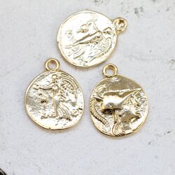 5 Greek Coin Pendant Ancient Greek Coin 30 mm Gold