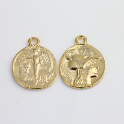 5 Greek Coin Pendant Ancient Greek Coin 30 mm Gold