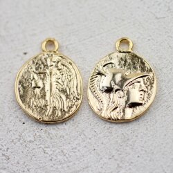 5 Greek Coin Pendant Ancient Greek Coin 30 mm Gold