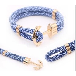 1 Matte Gold Anchor Bracelet Clasps & Slider Beads