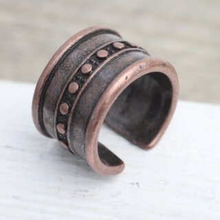 Antique Copper Statement Ring Unisex chunky ring