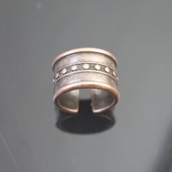 Ring im Boho-Style Mittelalter Statement Design Ring Altkupfer