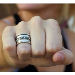 Ring im Boho-Style Mittelalter Statement Design Ring Altkupfer