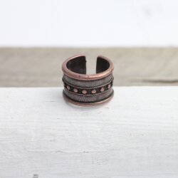 Ring im Boho-Style Mittelalter Statement Design Ring Altkupfer