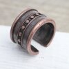 Ring im Boho-Style Mittelalter Statement Design Ring Altkupfer