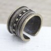 Ring im Boho-Style Mittelalter Statement Design Ring Altmessing