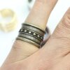 Ring im Boho-Style Mittelalter Statement Design Ring Altmessing