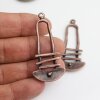 5 Antique Copper Tribal Ethnic Statement Charms Pendant