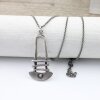 5 Dark Silver Tribal Ethnic Statement Charms Pendant