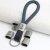 5 Dark Silver Anchor Keychain Findings, Keychain Slider Beads Keychain sailing rope Beads