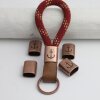 5 Antique Copper Anchor Keychain Findings, Keychain Slider Beads Keychain sailing rope Beads