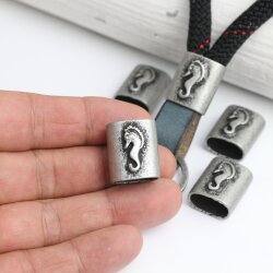 5 Zwischenstücke für Schlüsselanhänger Seepferdchen DIY Segelseil Schlüsselanhänger dunkel Silber